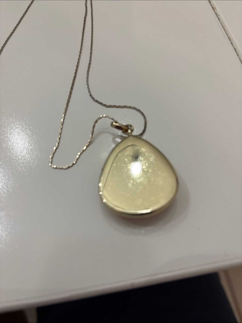 Loft Rose Quartz Y-Drop Teardrop Pendant Necklace in Pink and Gold - Picture 4 of 4